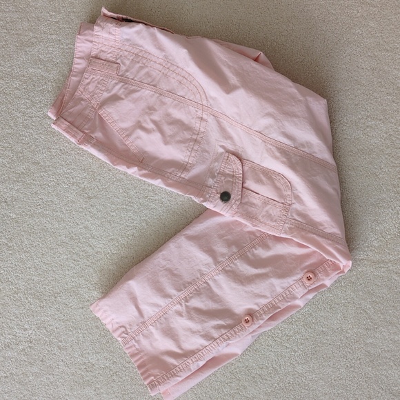 Boston Proper Pink Cargo Pants Roll Tabs Convertible 8 hem 30 Inseam - Picture 5 of 12